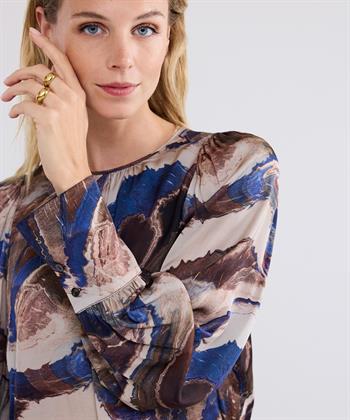 Summum Bluse Marmor Print 2-in-1