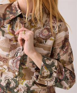 Summum Bluse mit floralem Camouflage Print