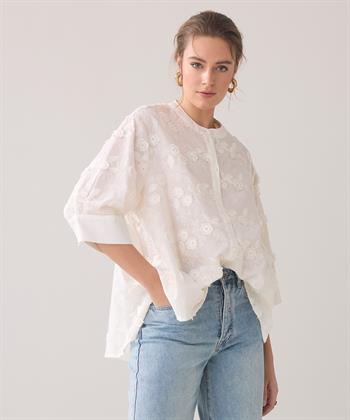 Summum Bluse Stickerei Blume