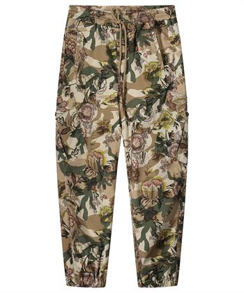 Summum Cargohose mit floralem Camouflage Print