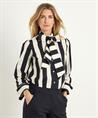 Summum gestreifte Bluse mit Schleife
