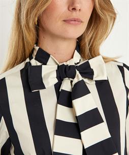 Summum gestreifte Bluse mit Schleife