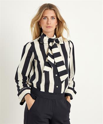 Summum gestreifte Bluse mit Schleife