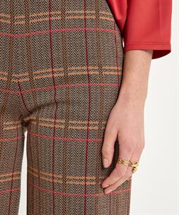 Summum Hose mit weitem Bein Karo