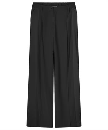 Summum Hose mit weitem Bein Seidenpaspeln Seite