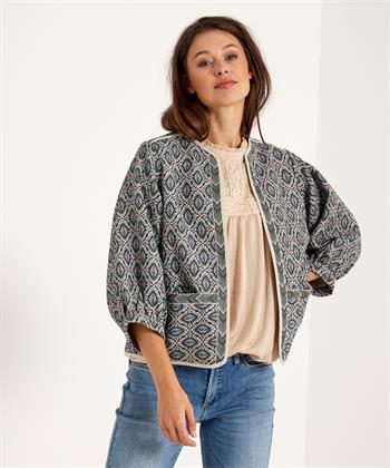 Summum Jacquard Jacke mit Ikat Druck
