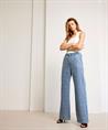 Summum Jeans mit weitem Bein und Pailletten Alya