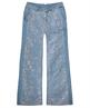 Summum Jeans mit weitem Bein und Pailletten Alya