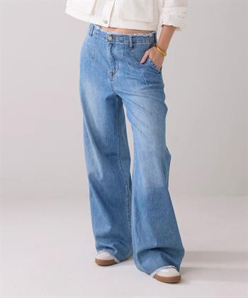 Summum Jeans weitem Bein aus weichem Denim
