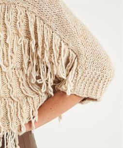 Summum Kimono-Strickjacke mit Rüschen