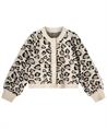 Summum kurze Strickjacke mit Puffärmeln Pantherdruck