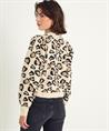 Summum kurze Strickjacke mit Puffärmeln Pantherdruck
