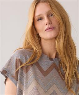 Summum Lurex Shirt Zickzack