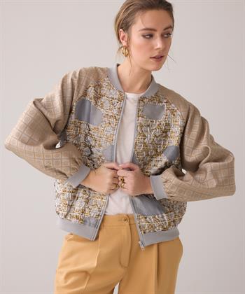 Summum Metallic Bomberjacke Jacquard