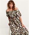 Summum Off-Shoulder Jurk Ornament Druck