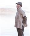 Summum Poncho mit Zopfmuster