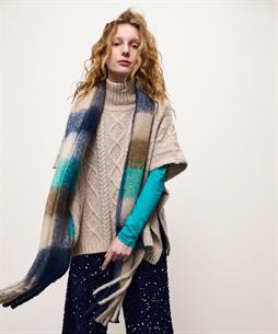 Summum Poncho mit Zopfmuster
