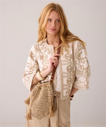 Summum Raffia Umhängetasche Lurex