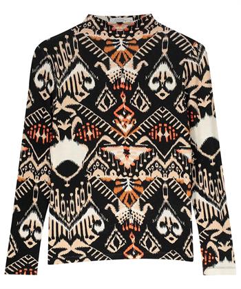 Summum Rollkragenshirt Ikatprint