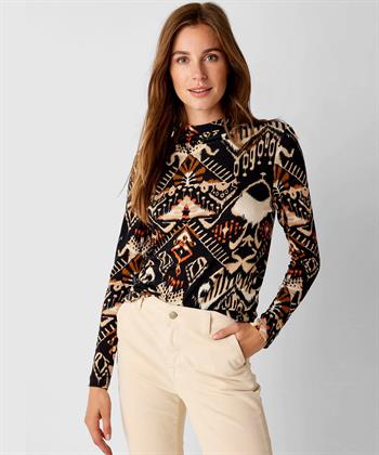 Summum Rollkragenshirt Ikatprint