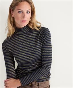 Summum Rollkragenshirt Lurexstreifen