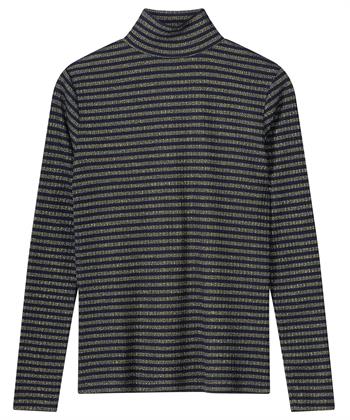 Summum Rollkragenshirt Lurexstreifen