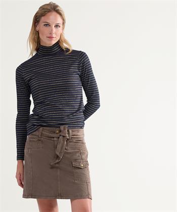 Summum Rollkragenshirt Lurexstreifen