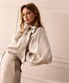 Summum Schleifenbluse Lurex Gitterdruck