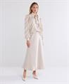 Summum Schleifenbluse Lurex Gitterdruck