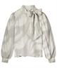 Summum Schleifenbluse Lurex Gitterdruck