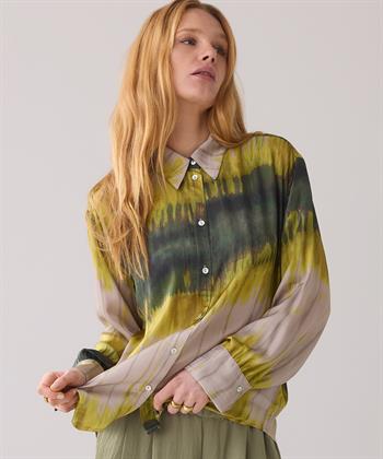 Summum Seidenbluse Tie-Dye-Streifen