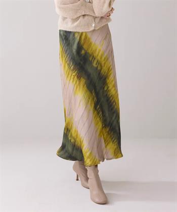 Summum Seidenrock Tie-Dye-Streifen