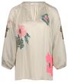 Summum seidige Bluse Blume Pailletten