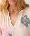 Summum seidige Bluse Blume Pailletten
