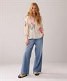 Summum seidige Bluse Blume Pailletten