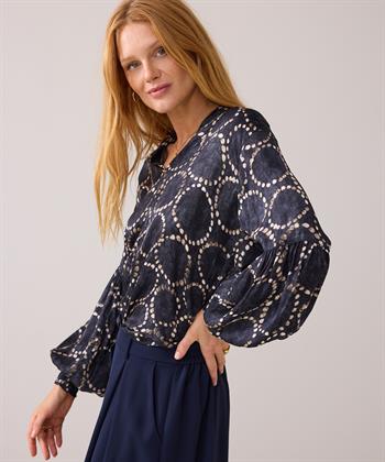 Summum seidige Bluse fancy dots