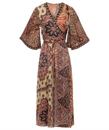 Summum seidiges Wickelkleid paisley