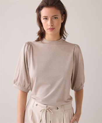 Summum Shirt Lurex Puffärmel