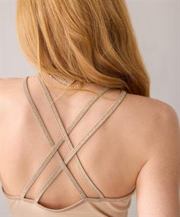 Summum Singlet gekreuzten Trägern lurex