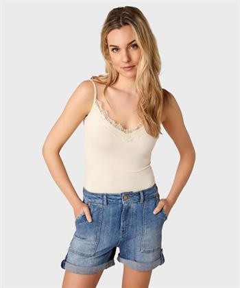 Summum Spaghetti Top mit Spitze