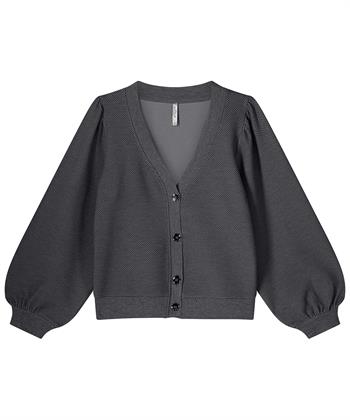 Summum Strickjacke Waffelstruktur Lurex