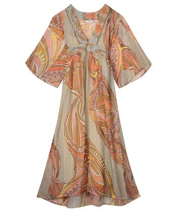 Summum Voile Kleid mit böhmischem Print