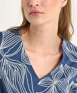 TONI Bluse Blattdruck Schleife Anna