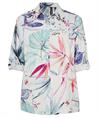 TONI Bluse Leinenmischung Blumen Clay