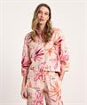 TONI Bluse Leinenmischung Blumen Clay