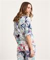 TONI Bluse Leinenmischung Blumen Clay