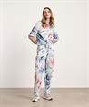 TONI Bluse Leinenmischung Blumen Clay