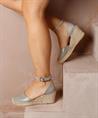 VIA VAI Leder Espadrille Flora Braid